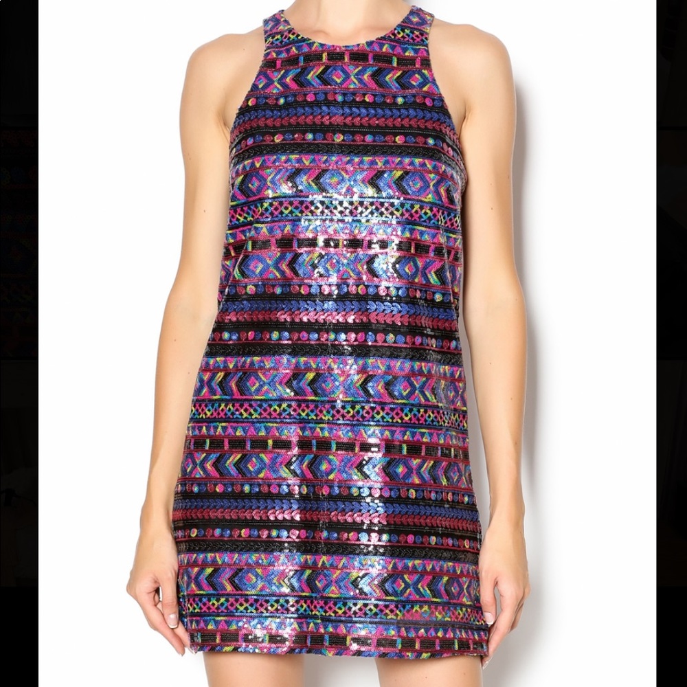 AMANDA UPRICHARD SEQUIN MINI DRESS. SIZE L. NEVER WORN